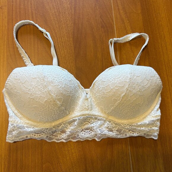 PINK White Lace Push-Up Bralette! - Picture 1 of 6